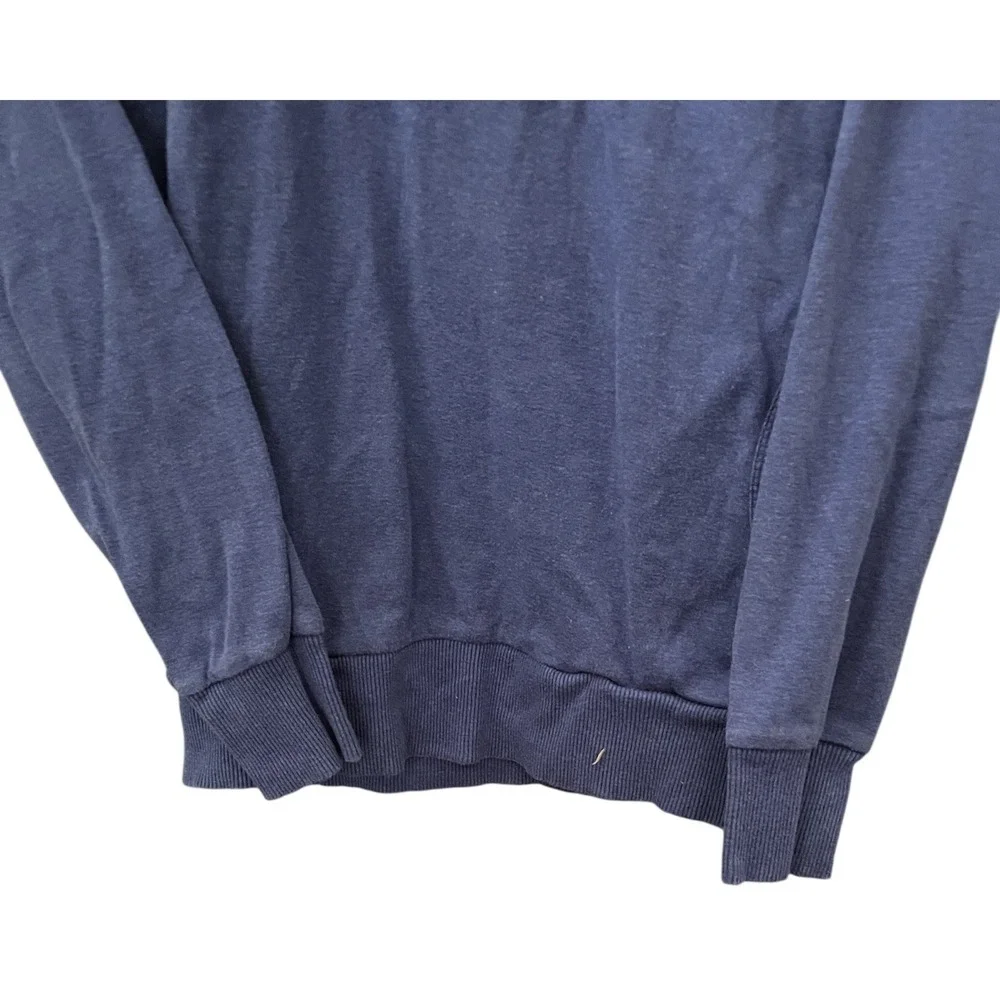 Banana Republic Blue Shawl Collar Sweatshirt Small Cotton Stretch Casual Top